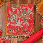 Crush Shimmer Orange Unstitched Suit